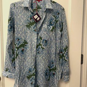 Lisa Corti top in blue floral